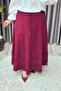 Women's Clothing Plus Size Seersucker Layered Flared Skirt - 7