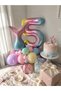 Mermaid Birthday Decoration Set 1-9 Years Old Number Balloon Macaron Balloon Party Decoration Set - 4