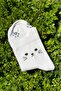 Unisex Cat Ear Paw Patterned Gray Melange Socks - 3