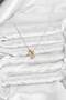 Gold Color Brass Minimal Butterfly Charm Women's Necklace - 2