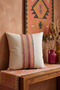 42X42 cm Ecru Multicolor Lace Striped Bohemian Cotton Square Decorative Throw Pillow Cover - 8