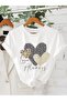 Women's Mix Printed Crew Neck Regular Fit T-Shirt - 3