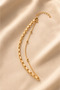 Steel 2 Chain Cube Model Dorika Bulk Women's Anklet Gold / with Extension Chain - 4