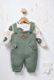 Teddy Bear Patterned Salopet Jumpsuit – 3-Piece Set with Snap-On Bodysuit and Socks as a Gift - 5