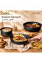 19-Piece Non Stick Cookware Set, Detachable Handle, PFOA & BPA Free, Dishwasher Safe, Black - 7