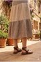 Women's Tan Ring Buckle Detailed Bodrum Sandals - 3