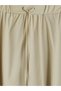 Özmarka New Season Beige 100% Cotton A-Line Skirt with Elastic Waist - 6