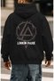 Linkin Park Rock Metal Music Band Back Printed Unisex Oversize Combed Cotton Hoodie