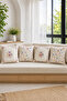 Pastel Colored Tiny Floral Patterned Set of 4 Decorative Throw Pillow Covers 43X43 cm