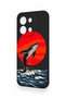 Redmi 15C 4g Compatible Red Sun Whale Pattern Silicone Case - 4