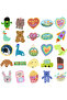 100PCS Korean Cute Original Oil Paintings Ins Style Graffiti Stickers for Bicycle Hand Account Pe... - 6