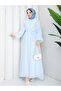Buttoned Belted Lined Hijab Dress Rc6061