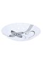 Floral Printed Dinner Plate White/Black 7.5cm - 2