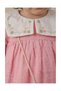 Baby Girl Embroidered Peter Pan Collar Muslin 100% Cotton Bag Dress - 3