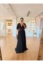 Women's Cape Sleeves Lace Detailed Chiffon Maxi Dress (New Season) - 4