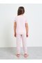 Girls Light Pink Unicorn and Stars Print T-Shirt and Pants Pyjama Set - 6