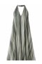 Green Halter Neck Long Dress with Pockets - 261114 - 2