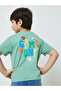 Boys Green Sports Graphic Oversized Fit T-Shirt