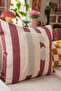 Punch Embroidered Throw Pillow Cover - 43*43 cm - Mocha Letter F - Pnk001 - 2