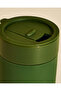 Green Plain Travel Mug with Lid and Silicone Cover - 2
