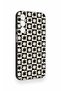 Samsung A25 Compatible Flower Motif Checkered Pattern Silicone Case - 3