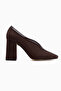 Conny Brown Suede Blunt Toe Women's Heeled Shoes - 2