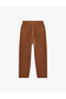 Cotton Comfortable Fit Cigarette Pants with Lace-Up Waist and Pockets - 2