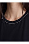 Original Oval Collar Stoned Drawstring Women's T-Shirt - 3