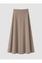 Özmarka New Season Brown Belted A-Line Pencil Skirt - 5