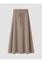 Özmarka New Season Brown Belted A-Line Pencil Skirt - 6