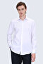 White Comfort Fit Slim Collar Long Sleeve Non Iron Satin Shirt