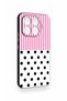 Mi 17t Pro 5g Compatible Pink Striped Polka Dot Patterned Silicone Case - 3