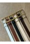 6-Piece Square Gold Buckle Belt Waist Belt Jacket Belt Dress Belt Trouser Belt