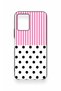 Vivo Y21S Compatible Pink Striped Polka Dot Patterned Silicone Case - 2