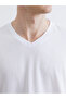Original V-Neck Combed Cotton Men's T-Shirt - 3