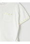 Alita City Lcw Kids White Combed Cotton Plain Girls' T-Shirt with a Difference - 3