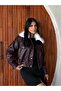 Premium Quality Lined Leather Jacket with Plush Fur Collar - 2