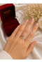Letter D Zircon Stone Adjustable Silver Color Ring |   Minimal Letter Ring |   Women's Ring - 2