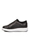 Men's Black Genuine Leather Comfortable Casual Shoes Sneaker 4190 m - 4