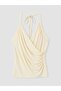 Lcw Vision Ecru Halter Neck Gathered Blouse - 5