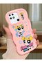 Redmi 10C Compatible Case Camera Protector Pink Silicone Couple Phone Case Cartoon Pattern
