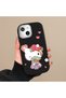 Samsung Galaxy A05S Compatible Case Camera Protector Black Silicone Couple Phone Case Kitty Pattern - 6