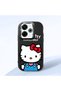 Poco M6 Compatible Case Camera Protector Black Silicone Couple Phone Case with Kitty Pattern