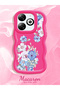 Infinix Hot 40I Compatible Case Camera Protector Red Silicone Couple Phone Case Floral Pattern - 2