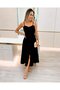 Women's Rope Strap V-Neck Buttoned Front Midi Wrap Dress - 3
