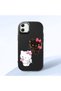 Samsung Galaxy A05 Compatible Case Camera Protector Black Silicone Couple Phone Case Kitty Pattern