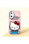 Poco F7 Compatible Case Camera Protector Pink Silicone Couple Phone Case with Kitty Pattern