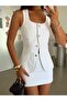 Lycra Denim Suit - White - 5