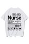 Unisex Oversize Nurse T-Shirt (White)