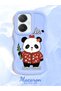 Vivo Y27 Compatible Case Camera Protector Blue Silicone Couple Phone Case Panda Pattern - 2